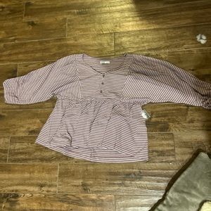 Purple striped top